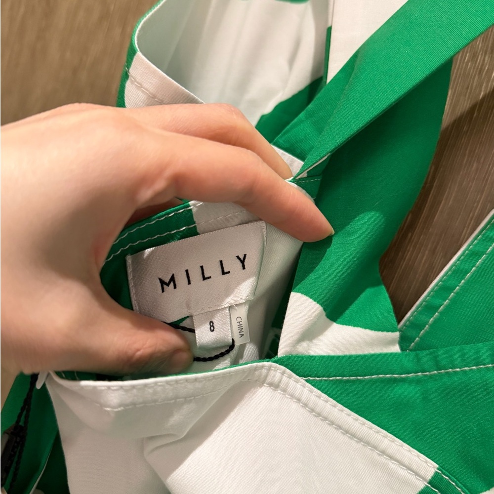 Milly Green and White Maxi Dress - Picture 9 of 15